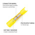Wirefy 50 PCS Heat Shrink Butt Connectors, Yellow 12-10 AWG - Marine Grade Electrical Waterproof Connectors
