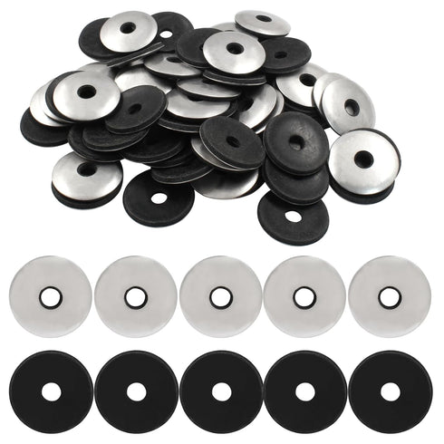 120 Pcs 1/4'' x 1" Neoprene Washers, Stainless Steel EPDM Bonded Sealing Washers Gasket Assortment Kit for Screws