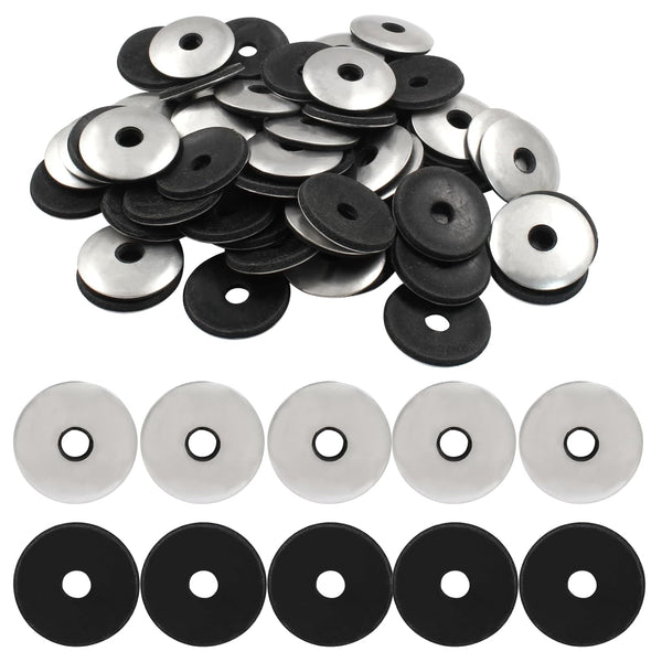 120 Pcs 1/4'' x 1" Neoprene Washers, Stainless Steel EPDM Bonded Sealing Washers Gasket Assortment Kit for Screws