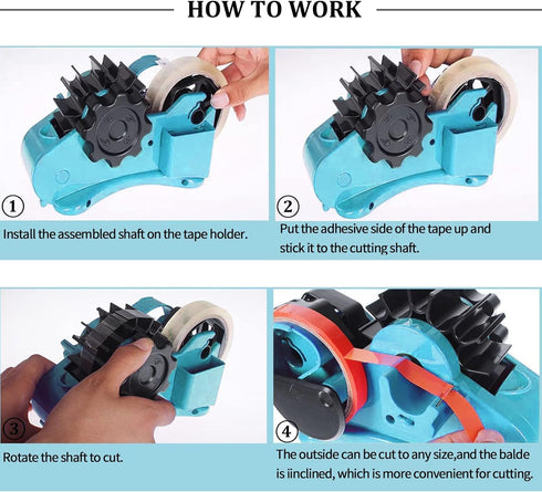 Blue Heat Tape Dispenser for Sublimation, Multiple Roll Cut for Heat Transfer Tape, Semi-Automatic