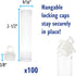 The Beadsmith Clear Plastic Tubes - 2.5-Inch Round Tubes, 9/16 Inches Diameter, Hanging Caps, Bag of 100