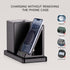 Multi-Functional Pen Holder for Desk,Black Vegan Leather Desk Organizers with Remote Control Holder,Pencil Holder