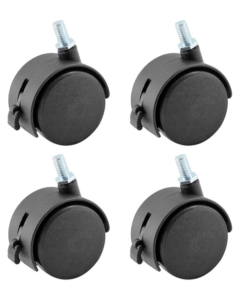 QYALIHJ Swivel Caster Wheels with Locking Brake,4 Pcs 1.5 Inch Replacement Caster Wheels