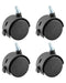 QYALIHJ Swivel Caster Wheels with Locking Brake,4 Pcs 1.5 Inch Replacement Caster Wheels