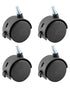 QYALIHJ Swivel Caster Wheels with Locking Brake,4 Pcs 1.5 Inch Replacement Caster Wheels