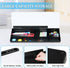 DOLLAR BOSS Small Glass Desk Whiteboard with Storage Drawer, Desktop Dry Erase Board, Office Supplies with 4 Markers