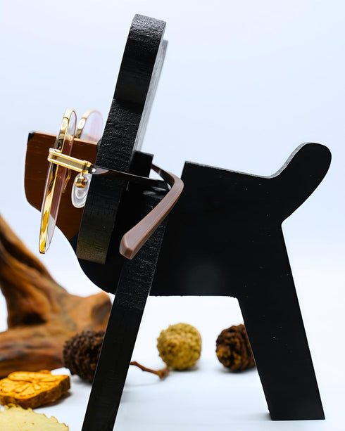 UNIORNA Detachable & Portable Handcarved Handrawn Wooden Puzzle Animal-shaped Eyeglasses Sunglasses Spectacles Stand