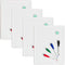 U Brands Contempo Magnetic Dry Erase Board Bundle, 11”x14”, White Modern Frame, Includes 4 Boards and 16 Markers