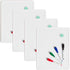 U Brands Contempo Magnetic Dry Erase Board Bundle, 11”x14”, White Modern Frame, Includes 4 Boards and 16 Markers