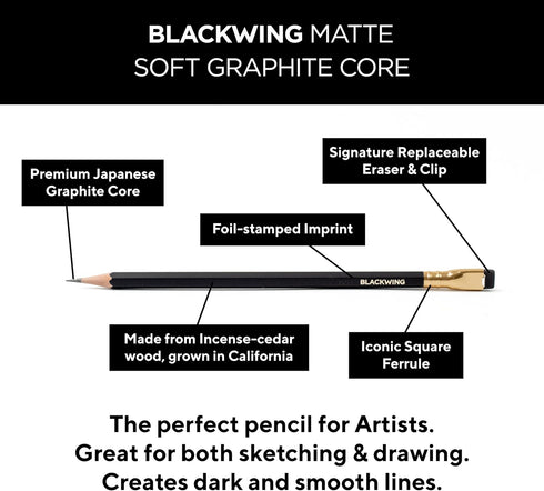 Blackwing Matte Pencils - 12 Count