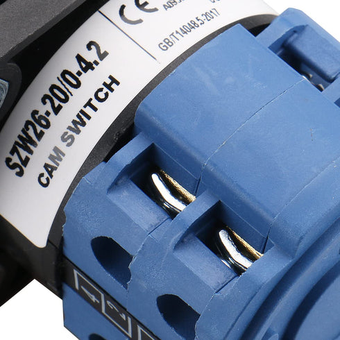 Baomain Cam Changeover Switch, AC 660V 20A, 8 Terminals, 5 Position Rotary Select Switch