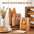 100 Pack 12.6 8.3 4 Inch Packaging ZENFUN Paper Bread Bags with Stickers, x x Sourdough Bags with Clear Window, Large