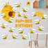 Bee Theme Birthday Bulletin Board Set with Cutouts, Supplies for Classroom, Blackboard, and School Decor
