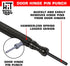 Door Hinge Pin Removal Tool - Spring Driven Remover Punch with Nylon Faced Hammer