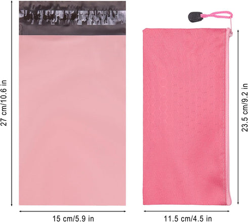 202 Terdey Sanitary Napkin Disposal Bag, Self Sealing Privacy Protection Sanitary Tampons Bag with Zipper, Pink PCS