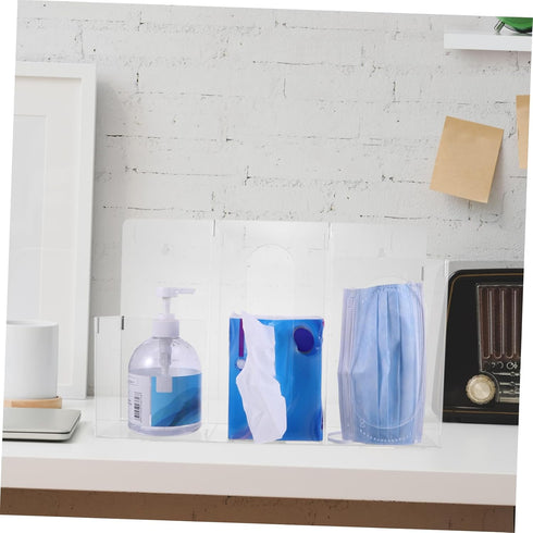 1pc Garneck Acrylic Storage Box Wipe Holder for Bathroom Tissue Box Punch Tissue Holder Hand Towel Storage Wall