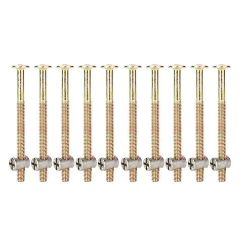 Estink 10pcs Furniture Screws and Barrel Nuts, M6 Hex Socket Head Bolts, Fastener