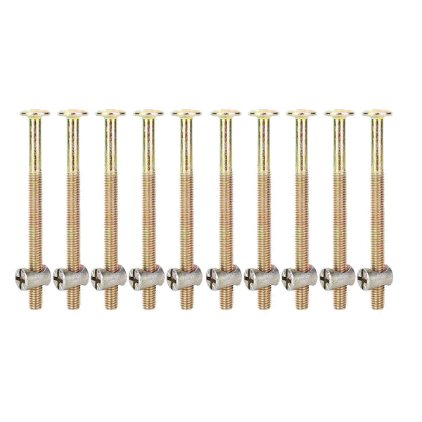 Estink 10pcs Furniture Screws and Barrel Nuts, M6 Hex Socket Head Bolts, Fastener