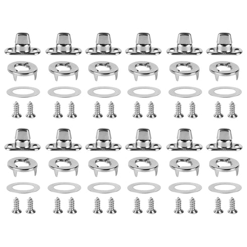 12 Sets Marine Grade Twist Lock Fasteners, Nickel Plated Turn Button Fasteners for Boats RVs with 24 Screws