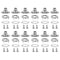 12 Sets Marine Grade Twist Lock Fasteners, Nickel Plated Turn Button Fasteners for Boats RVs with 24 Screws