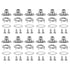 12 Sets Marine Grade Twist Lock Fasteners, Nickel Plated Turn Button Fasteners for Boats RVs with 24 Screws