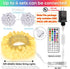 33FT 24 60 128 OMIKA Connectable Globe String Lights Indoor, Color Changing Fairy Lights Plug in with Remote, LEDs
