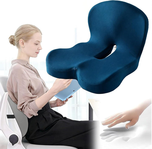ZHZKGMLBVB Ergonomic Seat Cushion with Back Support,Orthopedic Cushion for Office Chair and Car,Pressure