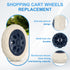 6.3 Inch 2 MECCANIXITY Dia Shopping Cart Wheels Replacement Pcs Heavy Rubber Foaming Trolley Wheel Repair for Grocery
