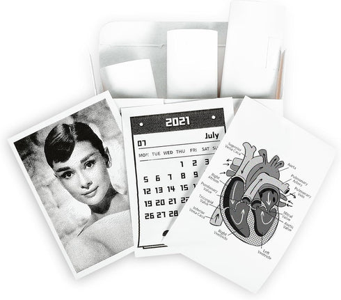 Memoking T02/M02X/M02L White Thermal Paper, 10-Year Non-Sticky 53mmx6.5m for Journal, Photo, Texts, Study Notes (3