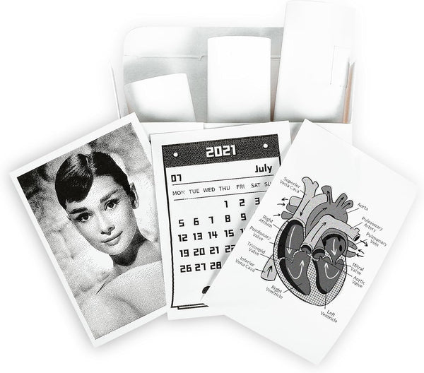 Memoking T02/M02X/M02L White Thermal Paper, 10-Year Non-Sticky 53mmx6.5m for Journal, Photo, Texts, Study Notes (3