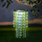 SUNNYPARK Hanging Solar Lantern Outdoor, 2 Tiers 21 Solar Multicolor Acrylic Beaded Chandelier