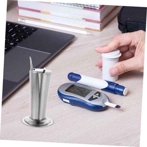 GLEAVI Stainless Steel Tweezers Holder Jar Storage for Salon Lab Tattoo Use Efficient Organizer for Tweezers Sterilizer
