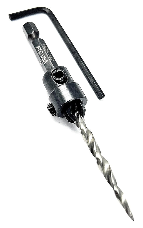 Adjustable Wood Countersink Drill Bit #8 (11/64") with Tapered Bit for Woodworking