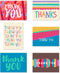 Jotique 48 Sets Thank You Cards with Envelopes and Stickers, Blank Inside Bright