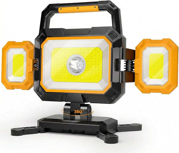 YZONI 40W Rechargeable Work Light, 4000LM Magnetic LED Work Light with 6