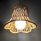 Boho Woven Rattan Pendant Light Shade - Handwoven Paper Rope Bell Shape