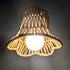 Boho Woven Rattan Pendant Light Shade - Handwoven Paper Rope Bell Shape