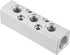 PATIKIL 3 Way 5 Port Air Manifold G1/2" G1/4" Aluminum Air Hose Inline Block Splitter
