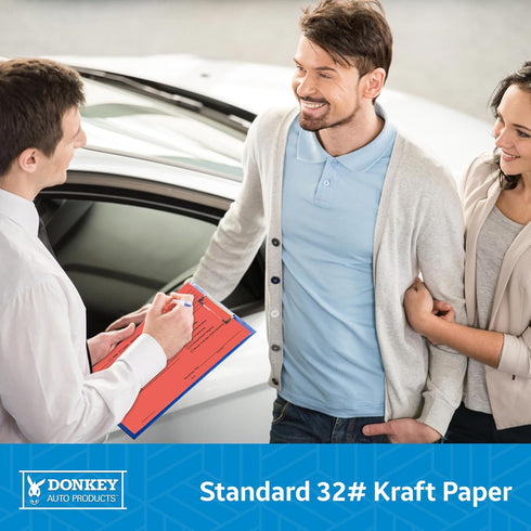Printed Vehicle Deal Envelopes, 9x12 Deal Jackets, 100 Shrink Wrapped, Salmon