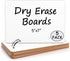 Scribbledo Set of 5 Small Dry Erase Boards, Mini 5"x7” Double Sided Personal Whiteboards for Students Teachers