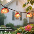 TWINKVILLA 10 Bulbs, Decorative String Lights Plug in with Flower Garland Fairy Lights Connectable Weatherproof Outdoor
