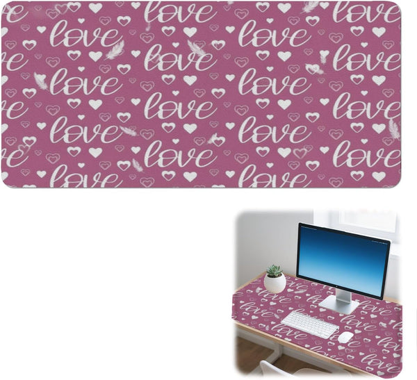 Generic Retro Cute Hearts Desk Mat Multifunctional Mouse Pad Long, Waterproof Dual Sided
