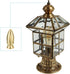 1.6" 2 Set 1/4-27 PATIKIL Tall Brass Lamp Finials Cap Knob, Lamp Screw Holder Tapped for Table and Floor Lamp Shade