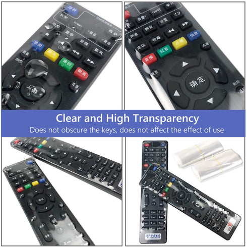 Small Shrink Wrap Bags for TV Remote Control, 2.4x7 Inches Clear PVC Heat Shrink Protective Cover, 100 PCS