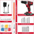 Set 21v 84pcs 3/8" 2 Cordless Drill Power Drill Cordless With Battery & Charger, Accessories Electric Drills Variable