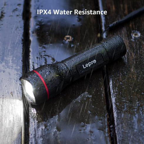 Lepro LED Flashlights LE2000, High Lumen, 5 Lighting Modes, Waterproof Pocket Size Flashlight, 2 Pack for Outdoor