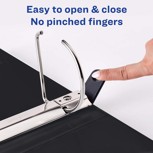 Avery Heavy-Duty View 3 Ring Binder - 4" One Touch Slant Rings, Holds 8.5" x 11" Paper, 2 Black Binders