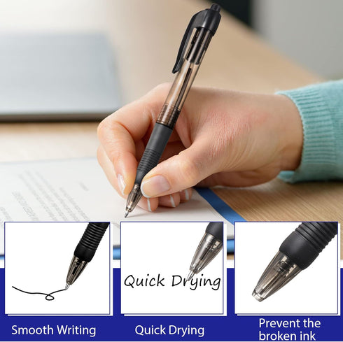 Fainne 300 Pcs Retractable Ballpoint Pens Bulk Medium Point (1.0 mm) Smooth Writing Pens for Office Supplies