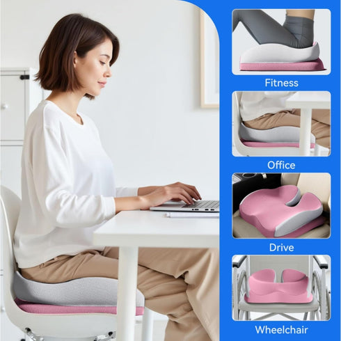 ZFUHWT Tailbone Seat Cushions for Office Chairs Wheelchair Cushion for Long Sitting Back PainMemory Foam Seat Car
