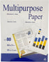80 8.5" 11" 20 LB (75 Sheets x White Multipurpose Paper, gsm) Copy, Fax & Laser Compatible Everyday Office, School